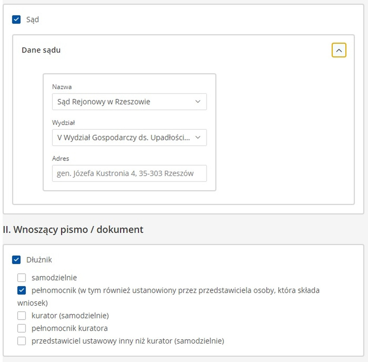 upadłość konsumencka Rzeszów - wniosek